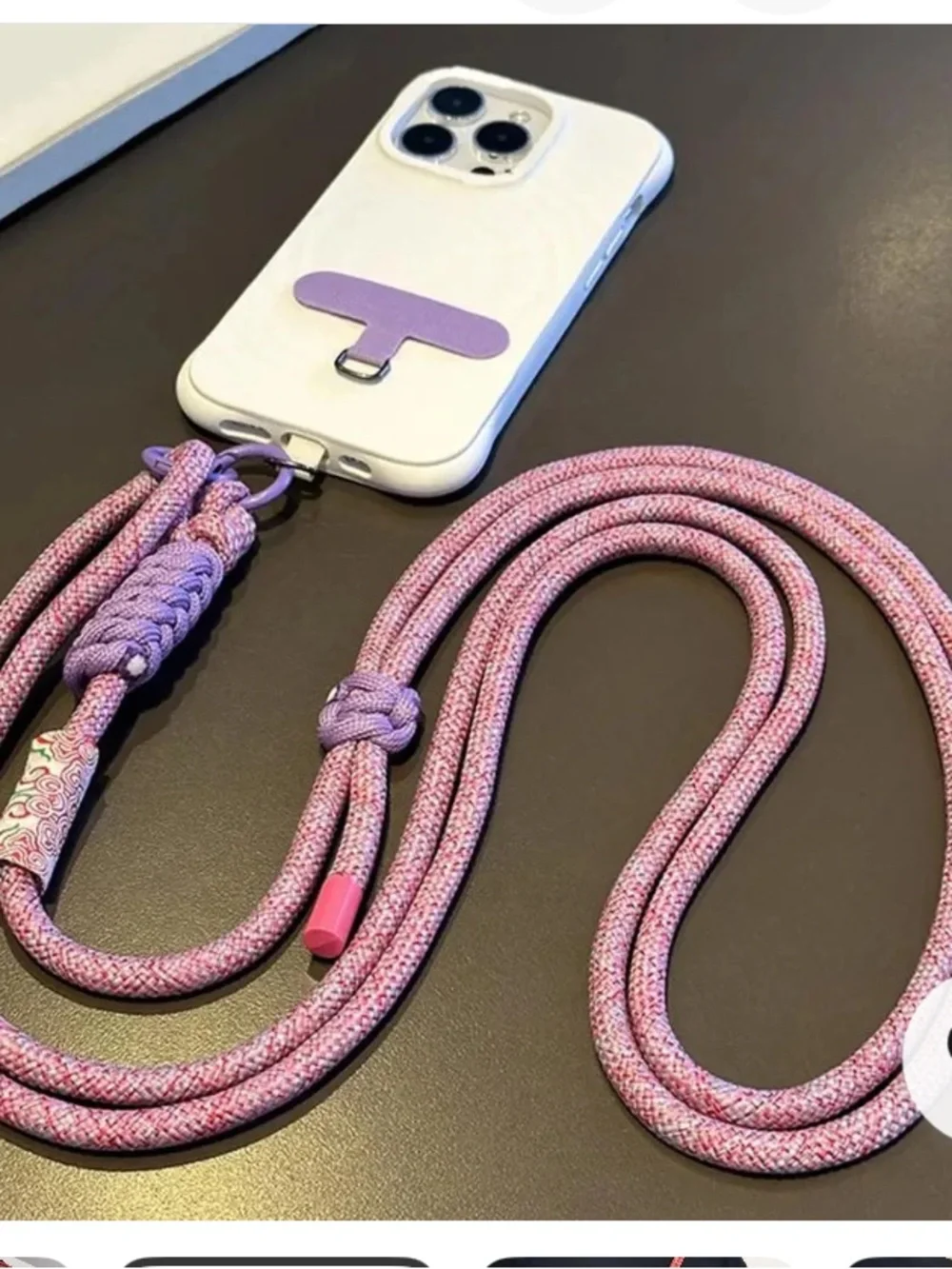 Adjustable Pink/Purple Mobile Phone Lanyard Crossbody Strap NWT